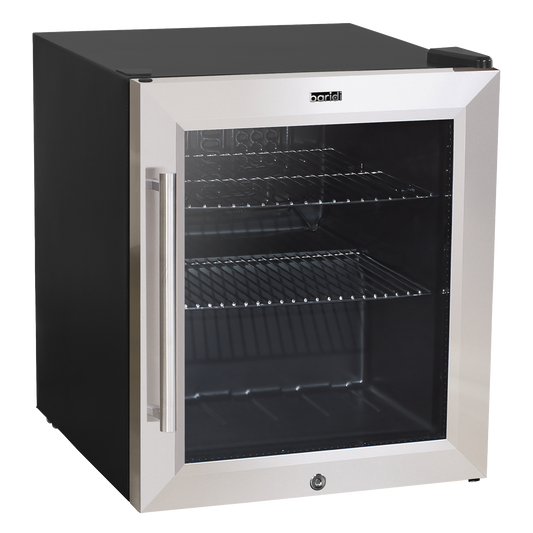 Baridi 50L Stainless Steel Tabletop Drinks Fridge/Cooler with Glass Door