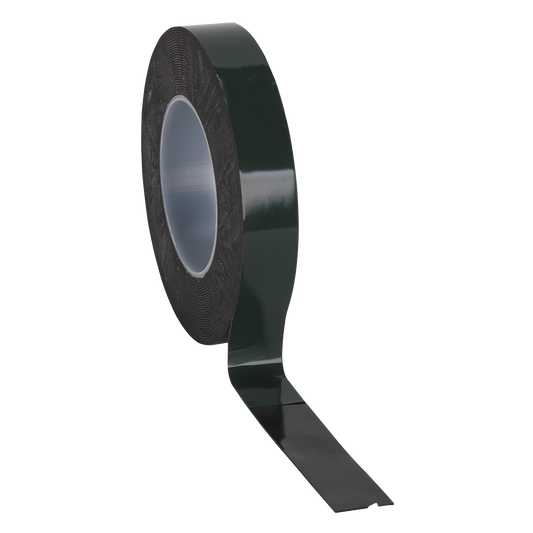 25mm x 10m Double-Sided Adhesive Foam Tape - Green Backing