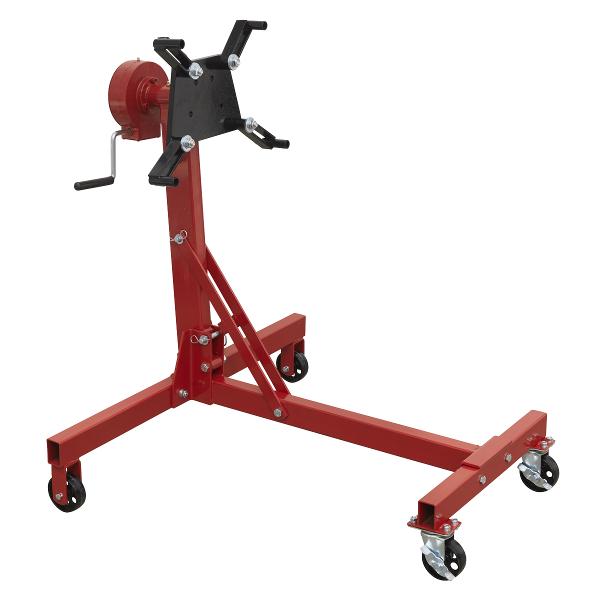 450kg Folding 360º Rotating Engine Stand with Geared Handle Drive