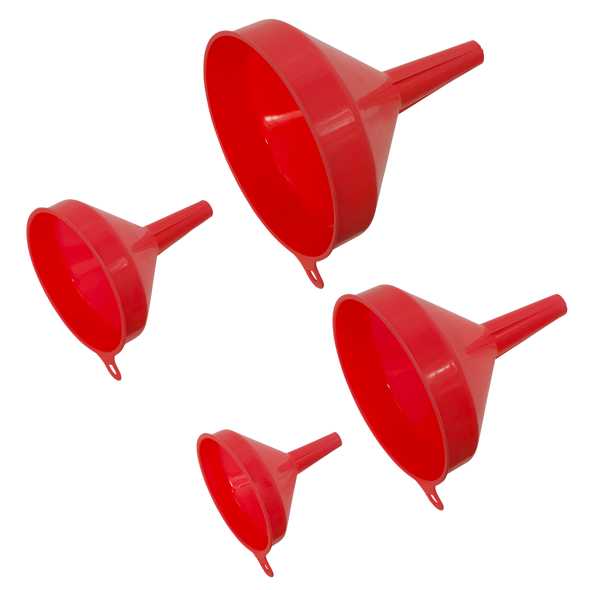 4pc Economy Fixed Spout Funnel Set