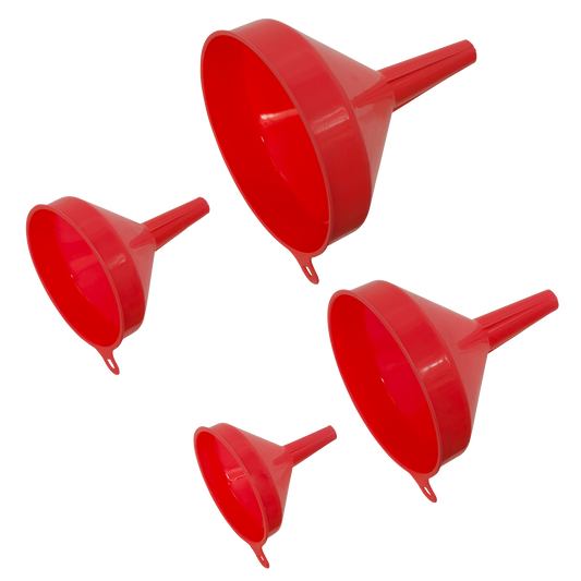 4pc Economy Fixed Spout Funnel Set