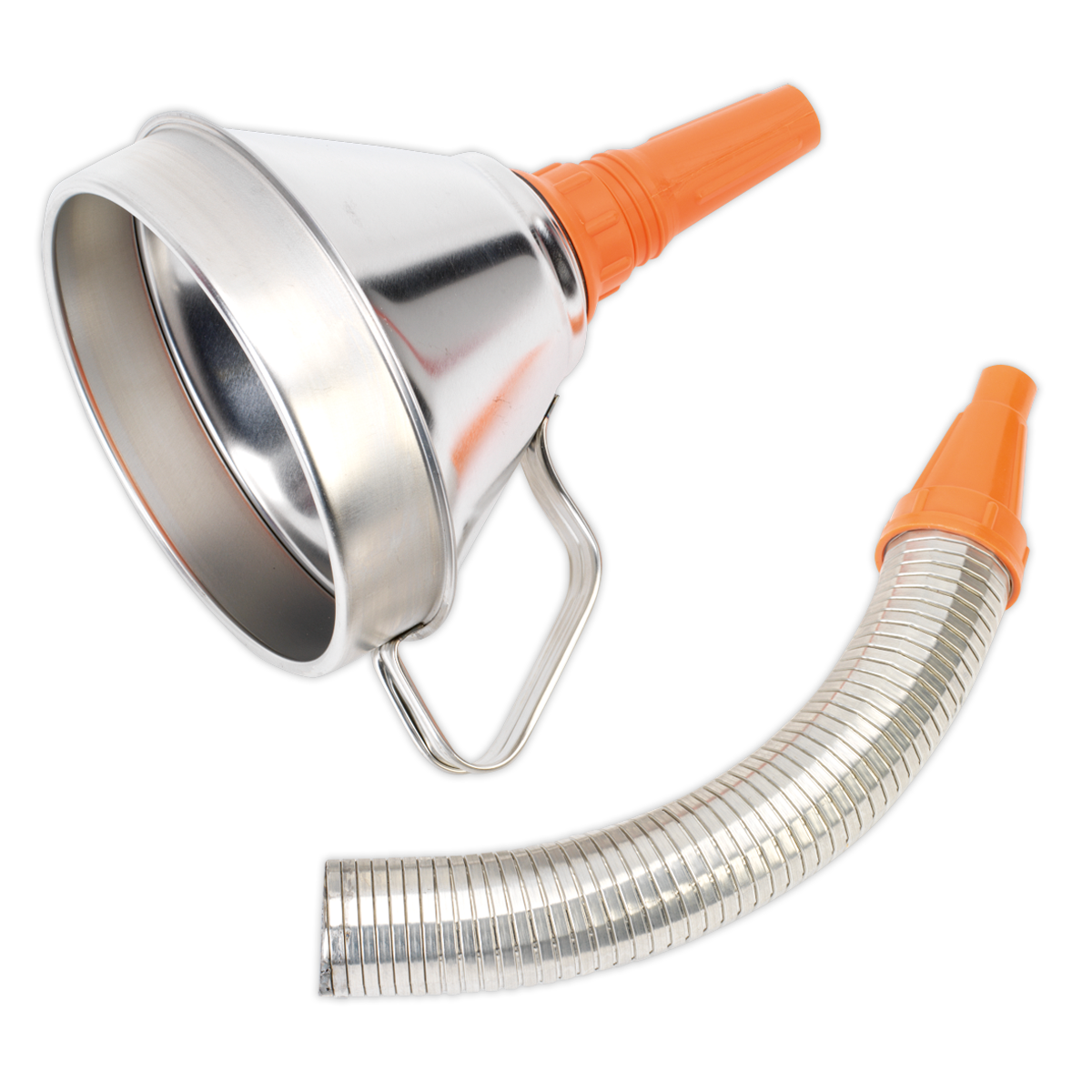 Ø160mm Metal Funnel with Flexible Spout & Filter