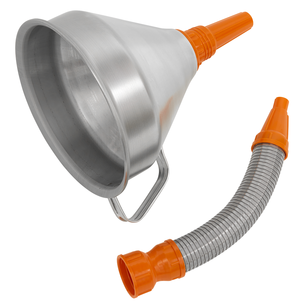 Ø200mm Metal Funnel with Flexible Spout & Filter