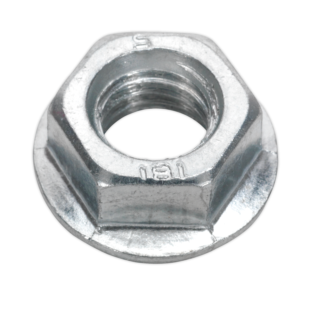 Zinc Plated Serrated Flange Nut DIN 6923 - M12 - Pack of 50