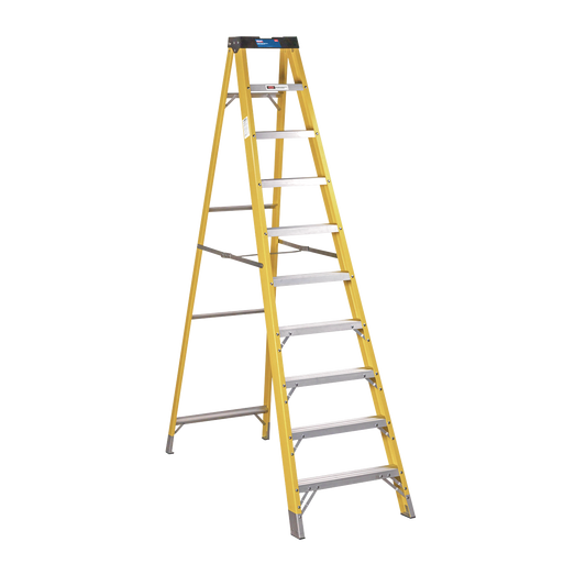 9-Tread Trade Fibreglass Step Ladder EN 131