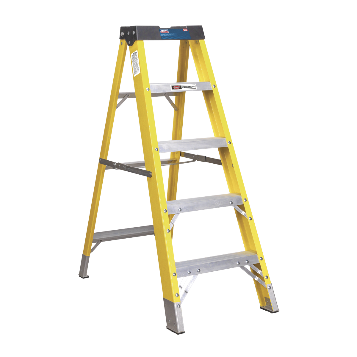 4-Tread Trade Fibreglass Step Ladder EN 131