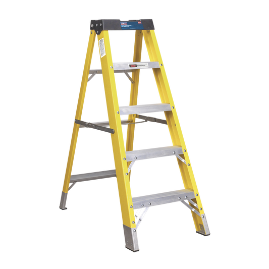 4-Tread Trade Fibreglass Step Ladder EN 131