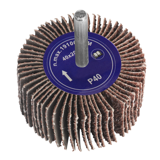 Ø40 x 20mm Flap Wheel 6mm Shaft 40Grit