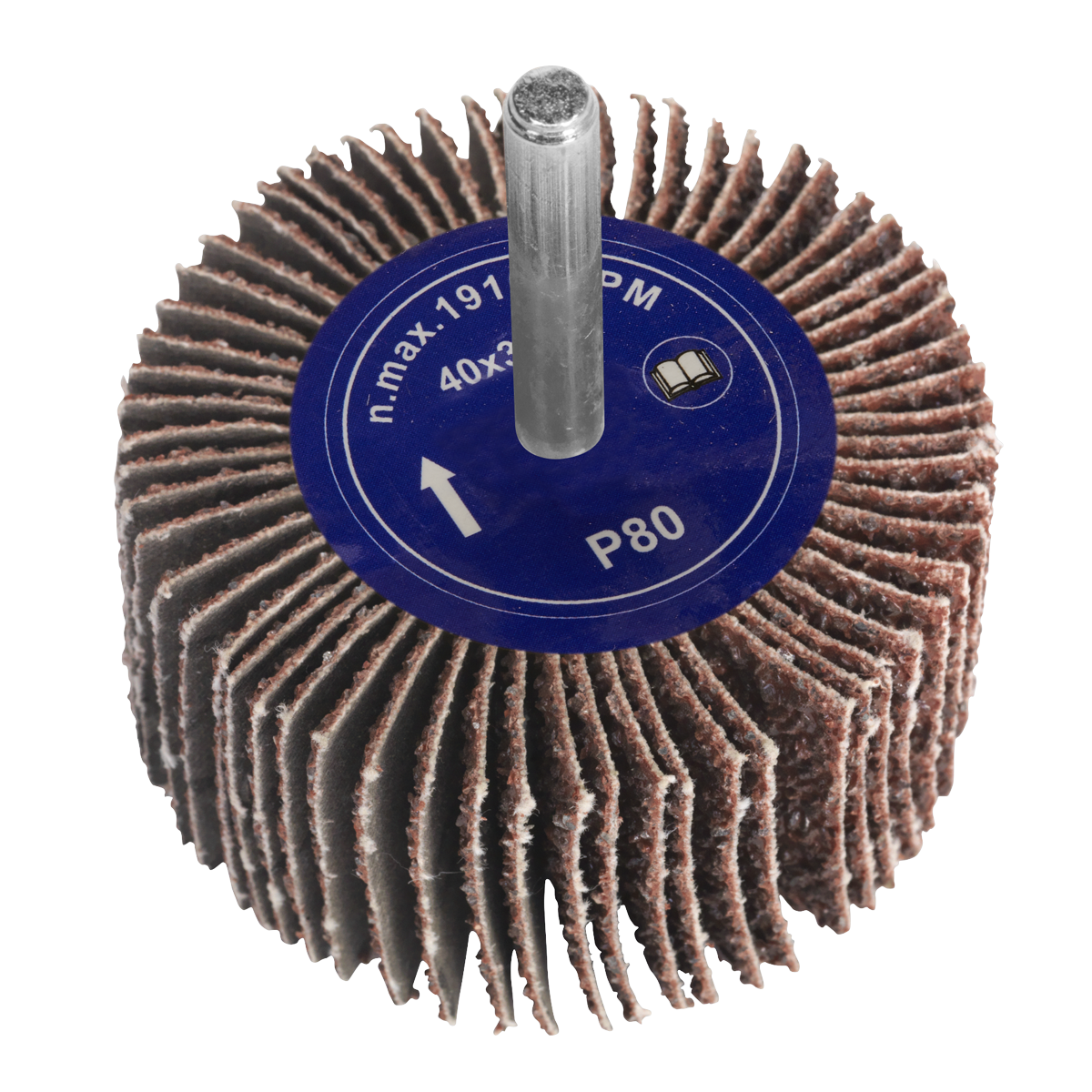 Ø40 x 30mm Flap Wheel 6mm Shaft 80Grit
