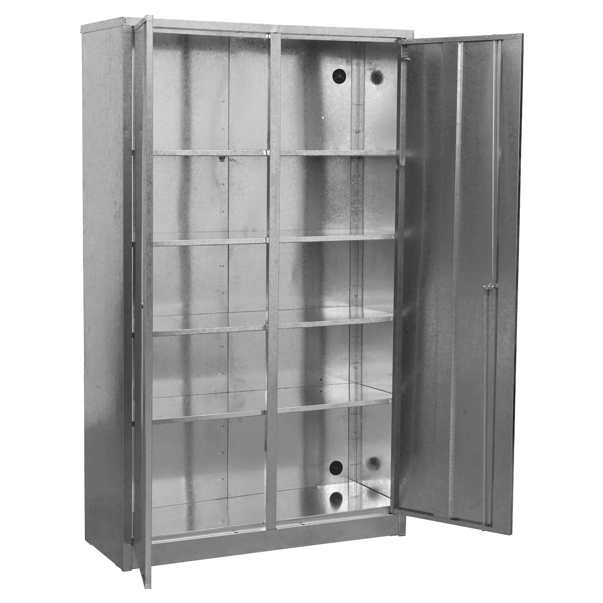 4-Shelf Extra-Wide Galvanized Steel Floor Cabinet