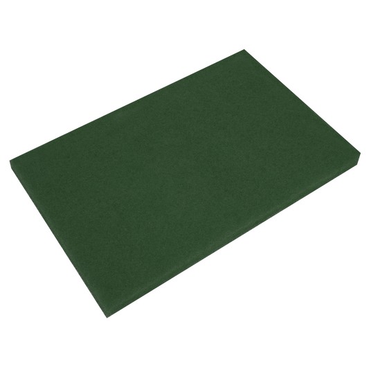 12 x 18 x 1" Green Scrubber Pads - Pack of 5