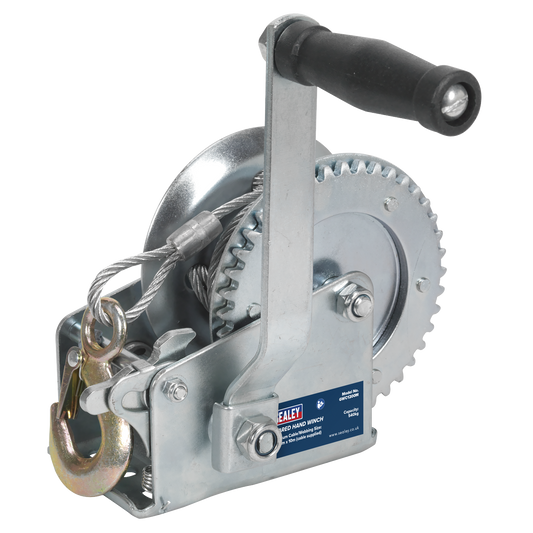 540kg Capacity Geared Hand Winch with Cable