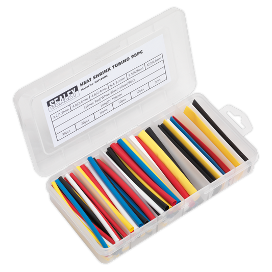 95pc 100mm Heat Shrink Tubing Assortment - Mixed Colours