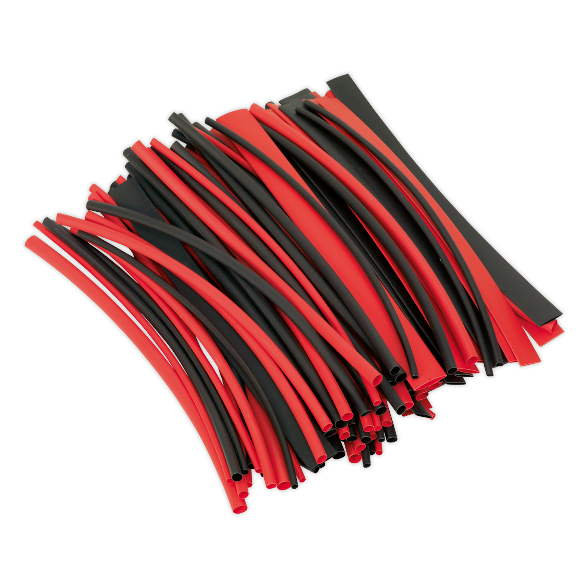 100pc 200mm Heat Shrink Tubing - Black & Red