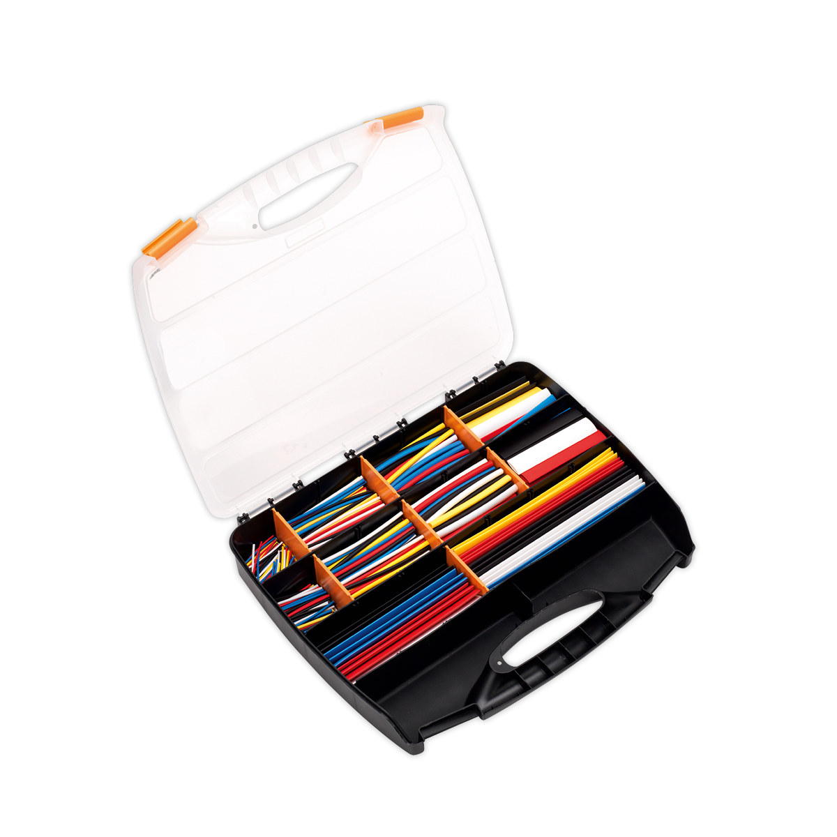 590pc 50, 100, 150 & 200mm Heat Shrink Tubing Assortment - Mixed Colours