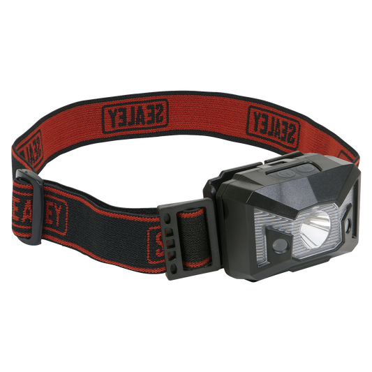 3W SMD LED & 2 Red LED Head Torch with Auto-Sensor