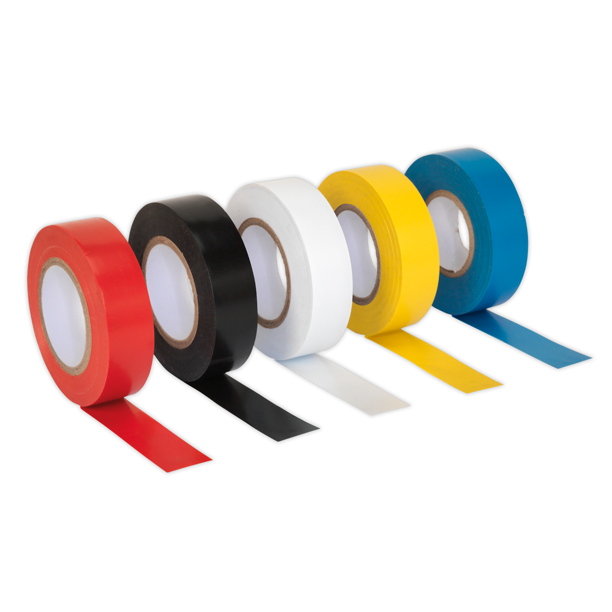 19mm x 20m PVC Insulating Tape - Mixed Colours - Pack of 10