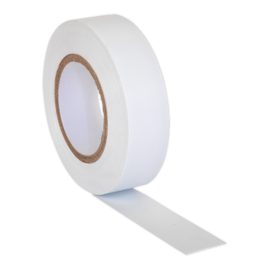 19mm x 20m White PVC Insulating Tape - Pack of 10