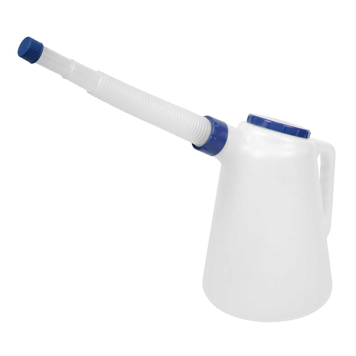 5L Oil Container with Blue Lid & Flexible Spout