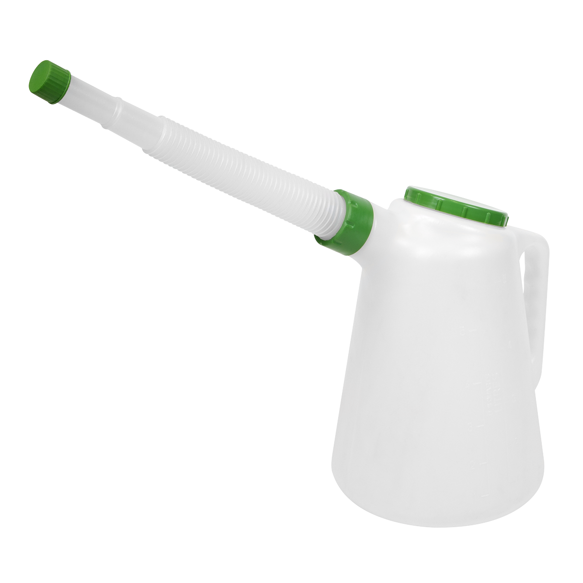 5L Oil Container with Green Lid & Flexible Spout