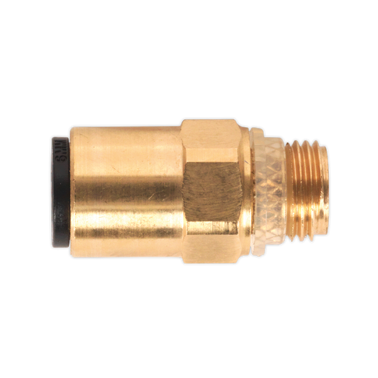 6mm Pipe to 1/8"BSP Brass SuperThread Straight Adaptor - Pack of 2