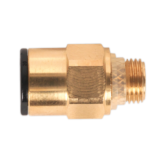 8mm Pipe to 1/8"BSP Brass SuperThread Straight Adaptor - Pack of 2