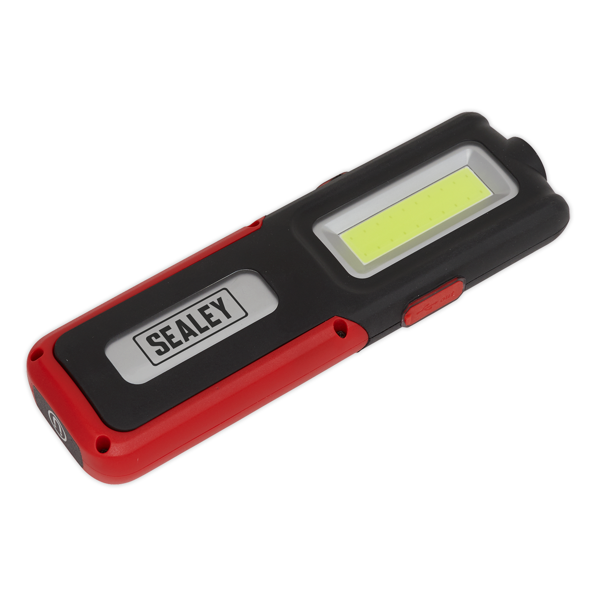 5W COB & 3W SMD LED Rechargeable Inspection Light with Power Bank - Red