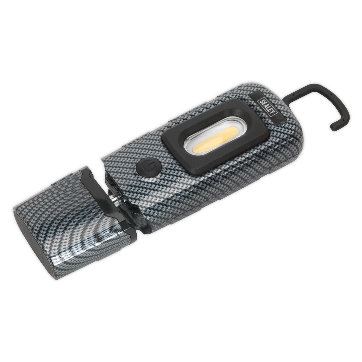 360° 3W COB & 1W SMD LED Rechargeable Carbon Fibre Effect Inspection Light