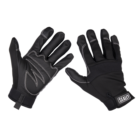 Light Palm Tactouch Mechanic's Gloves - Large