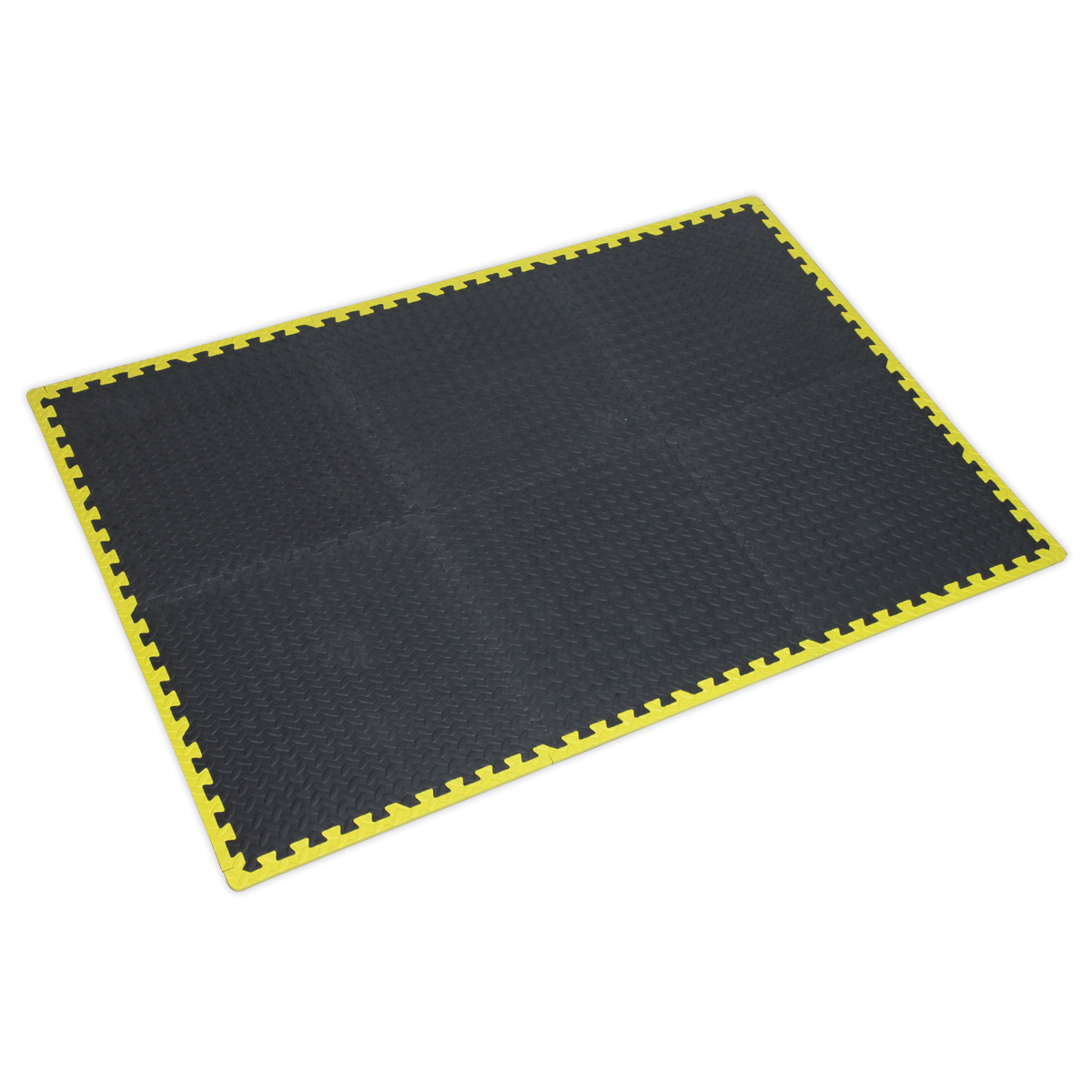 1240 x 1825mm Interlocking EVA Foam Workshop Mat Set with Hi-Vis Edges