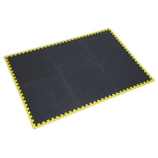 1240 x 1825mm Interlocking EVA Foam Workshop Mat Set with Hi-Vis Edges