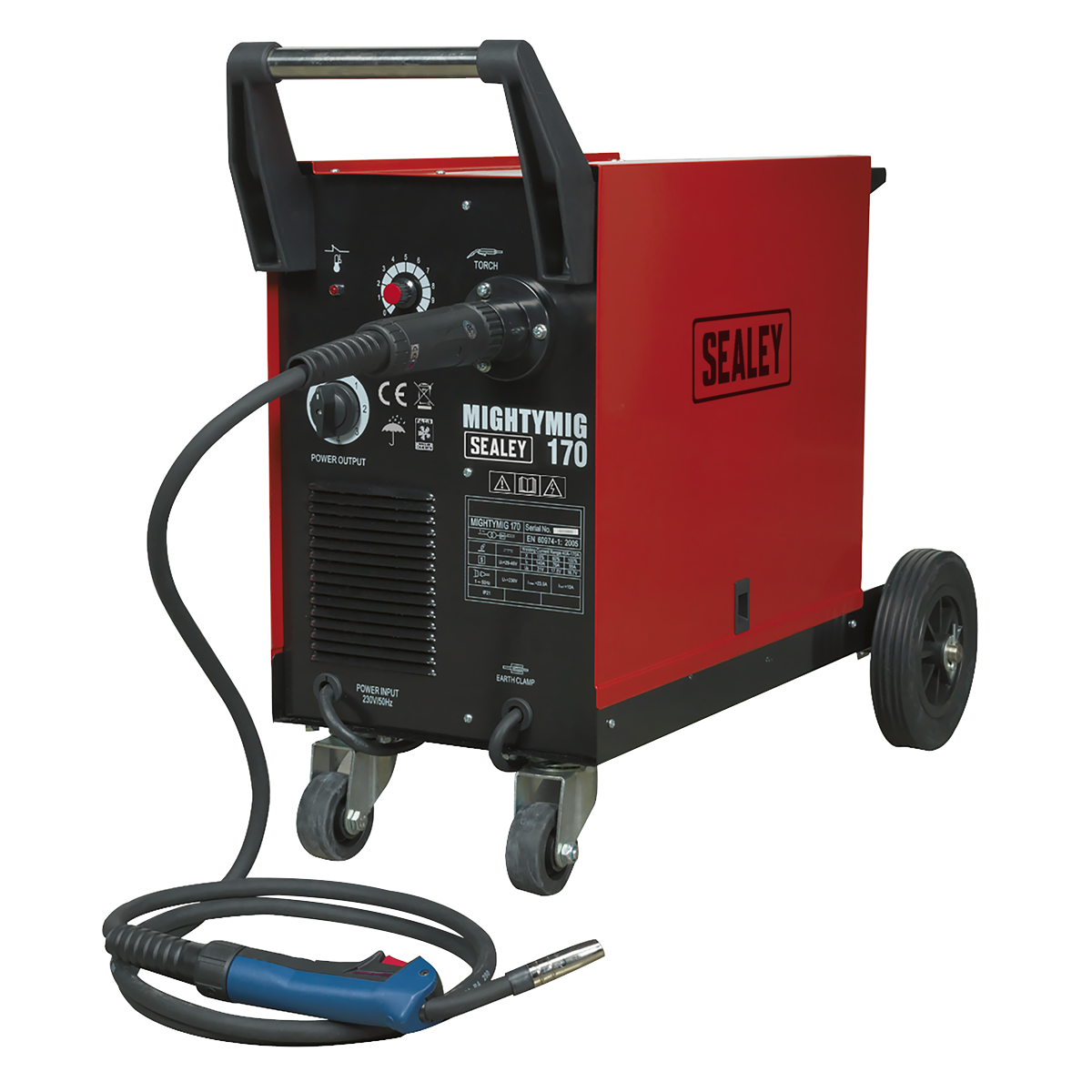 170A Professional Gas/No-Gas MIG Welder with Euro Torch