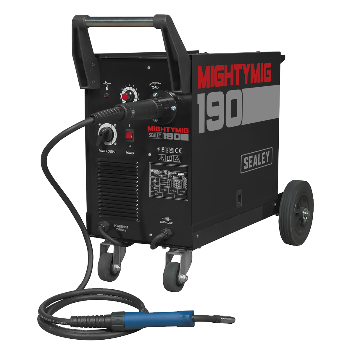 190A Professional Gas/No-Gas MIG Welder with Euro Torch