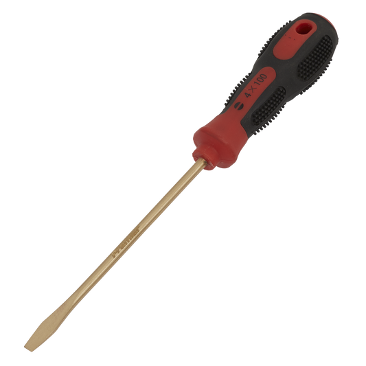 4 x 100mm Slotted Screwdriver - Non-Sparking