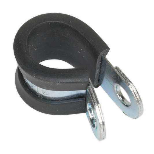 Ø12/13mm Rubber Lined P-Clip - Pack of 25