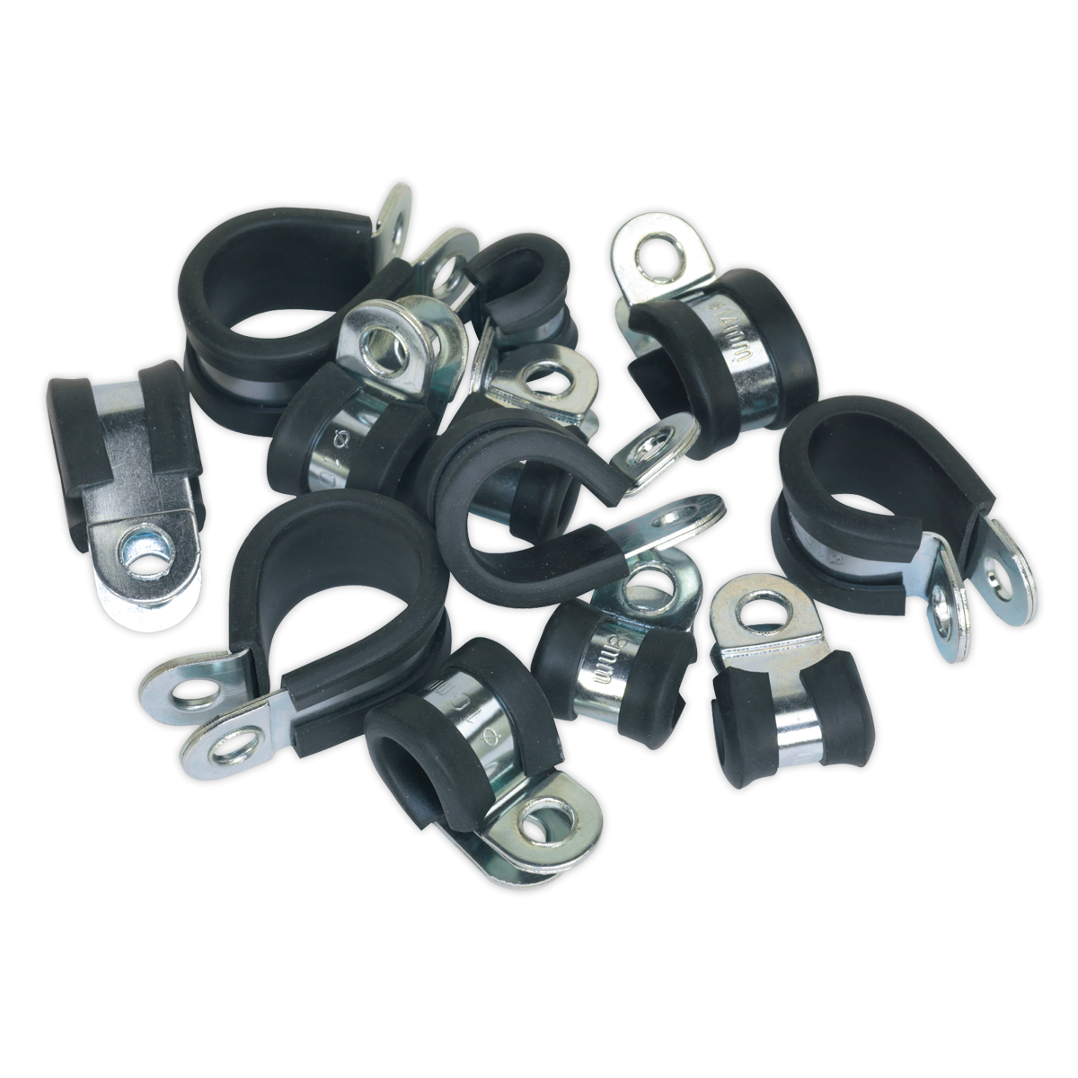 60pc Rubber Lined P-Clip Assortment