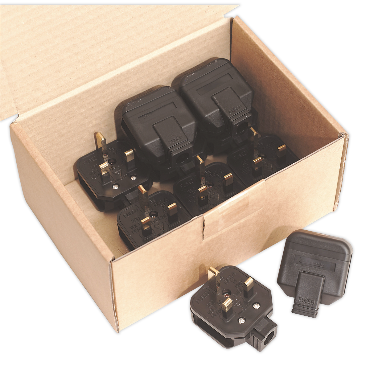 13A Heavy-Duty Plug - Pack of 10