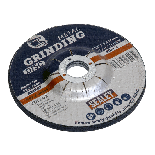 Ø100 x 6mm Grinding Disc Ø16mm Bore