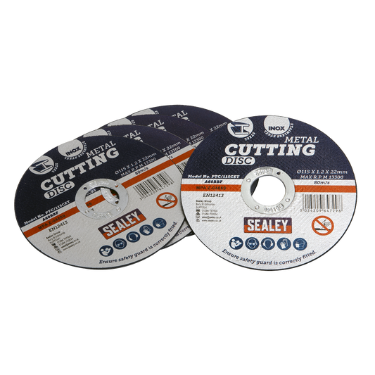 Ø115 x 1.2mm Cutting Disc Ø22mm Bore - Pack of 5