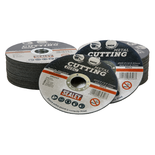 Ø115 x 1.6mm Cutting Disc Ø22mm Bore Pack of 50