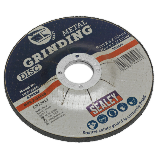 Ø115 x 6mm Grinding Disc Ø22mm Bore