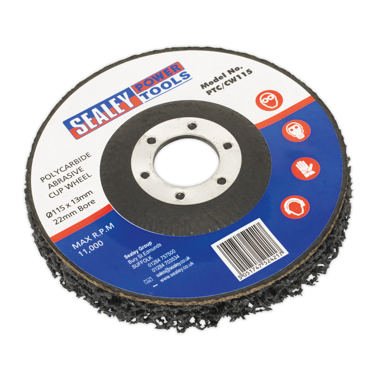 Ø115 x 13mm Polycarbide Abrasive Cup Wheel Ø22mm Bore