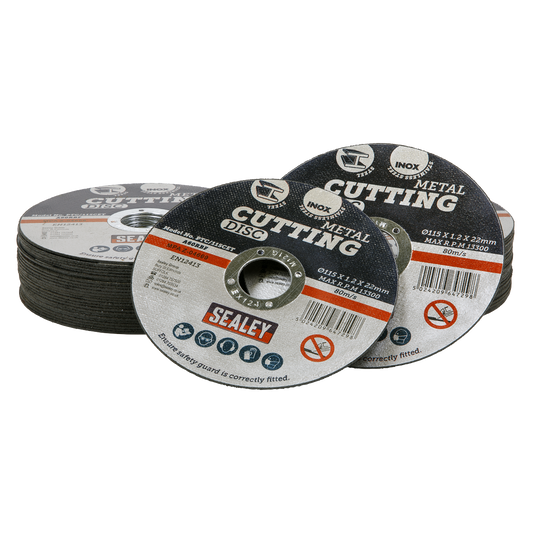 Ø115 x 1.2mm Cutting Disc Ø22mm Bore - Pack of 50