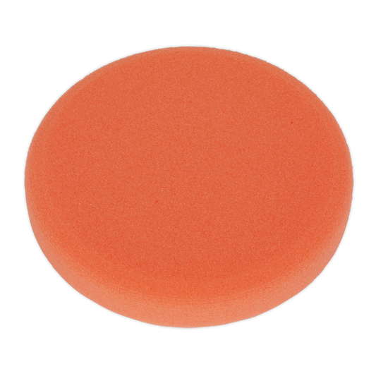 Ø150 x 25mm Hook-and-Loop Buffing & Polishing Foam Head - Orange/Firm