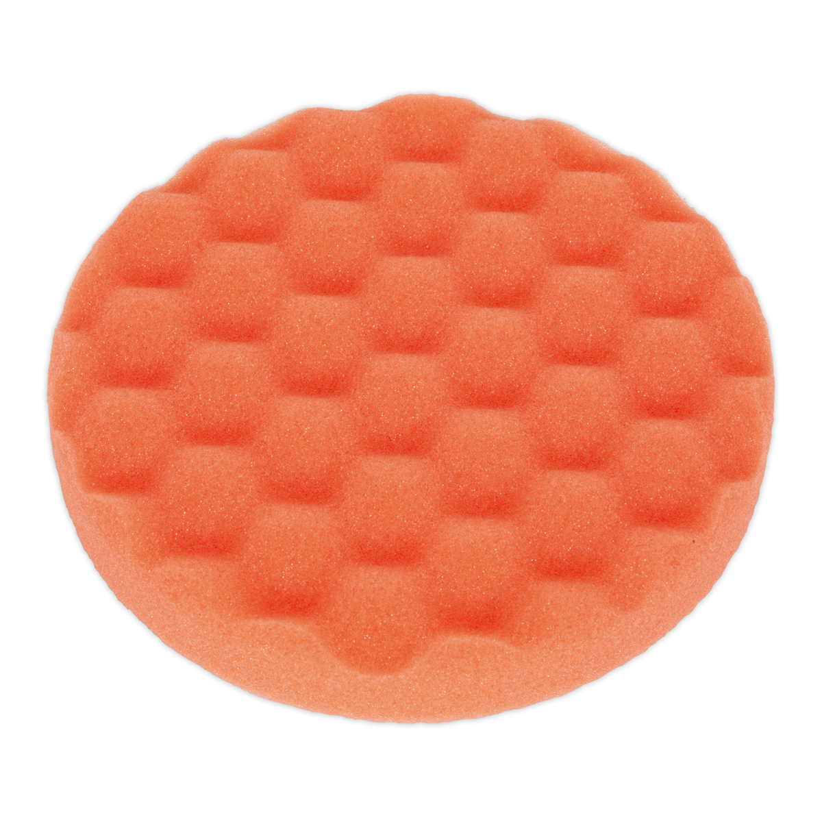 Ø150 x 25mm Hook-and-Loop Compounding Foam Head - Orange/Firm
