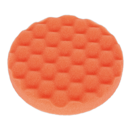 Ø150 x 25mm Hook-and-Loop Compounding Foam Head - Orange/Firm