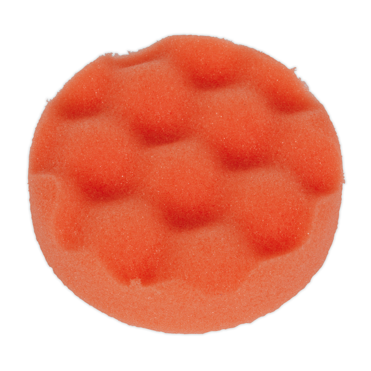 Ø80 x 25mm Hook-and-Loop Compounding Foam Head - Orange/Firm