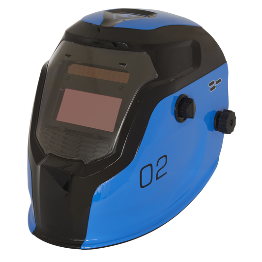 Auto Darkening Welding Helmet - Shade 9-13 - Blue