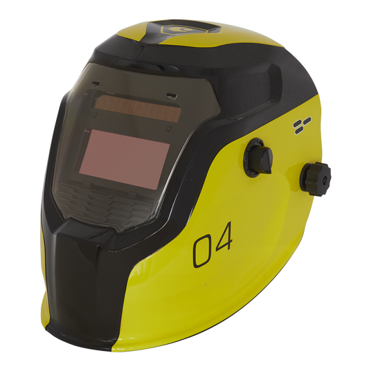 Auto Darkening Welding Helmet - Shade 9-13 - Yellow