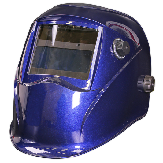 Auto Darkening Welding Helmet - Shade 9-13 - Blue